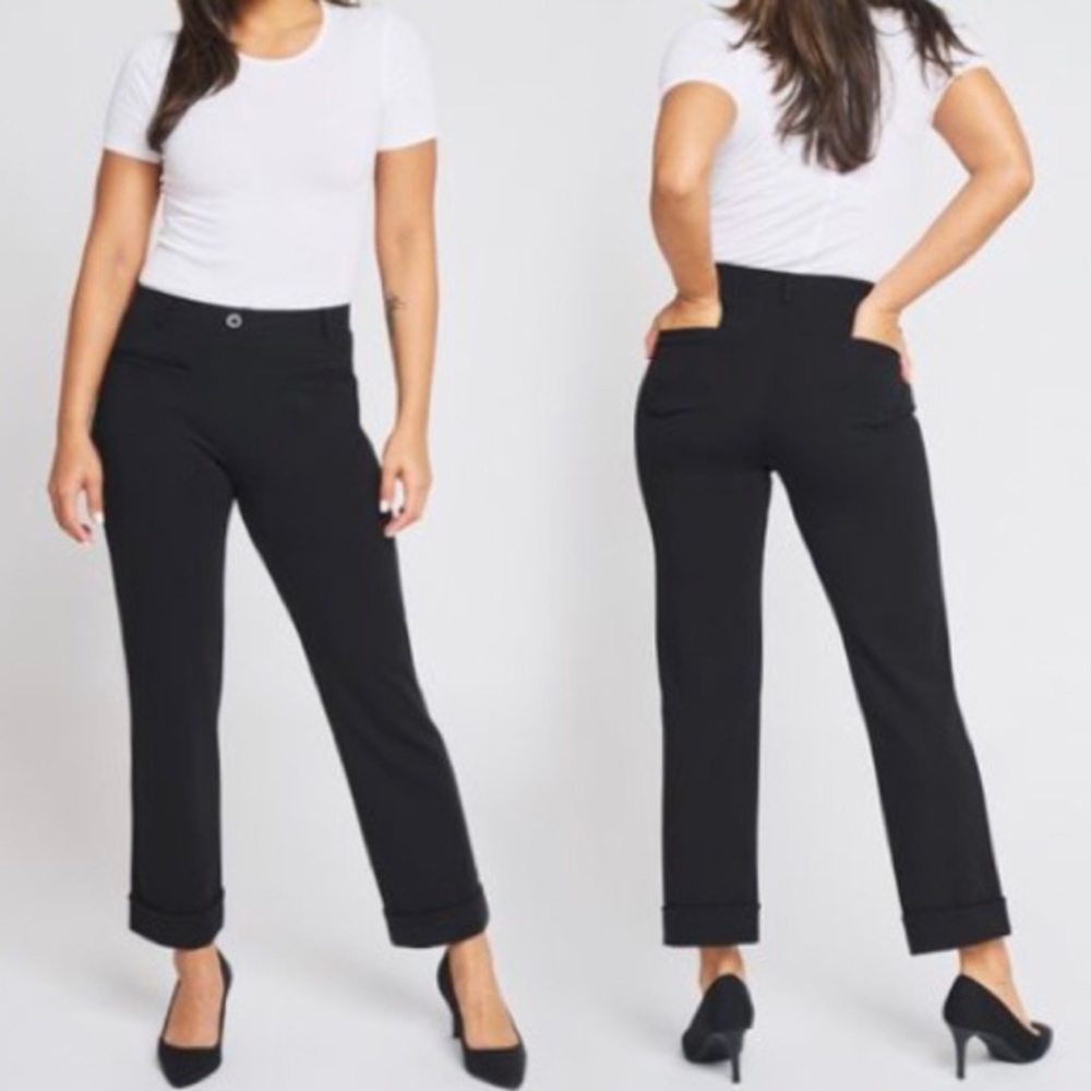 NWT Betabrand Cool Jade 2.0 Womens L 32x27 Black Ponte Cropped Ypga Dress Pants